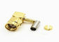 De goud Geplateerde SMB-Rechte hoek van de Stopschakelaar de Adapter van de 90 Graadcontactdoos voor RG316-Kabel leverancier